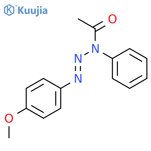 1-[(2E)-3-(4-methoxyphenyl)-1-phenyltriaz-2-en-1-yl]ethanone structure
