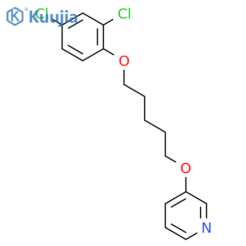Pyridine, 3-[[5-(2,4-dichlorophenoxy)pentyl]oxy]- structure