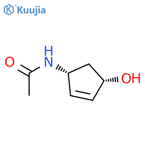Acetamide, N-[(1R,4S)-4-hydroxy-2-cyclopenten-1-yl]- structure