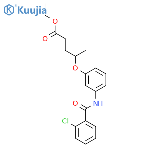 Pentanoic acid, 4-[3-[(2-chlorobenzoyl)amino]phenoxy]-, ethyl ester structure