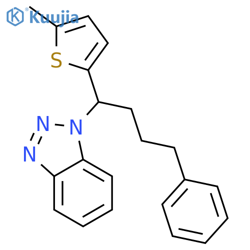 1H-Benzotriazole, 1-[1-(5-methyl-2-thienyl)-4-phenylbutyl]- structure