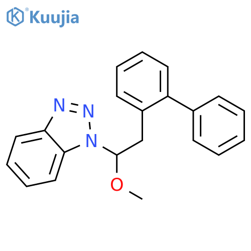 1H-Benzotriazole, 1-(2-[1,1'-biphenyl]-2-yl-1-methoxyethyl)- structure