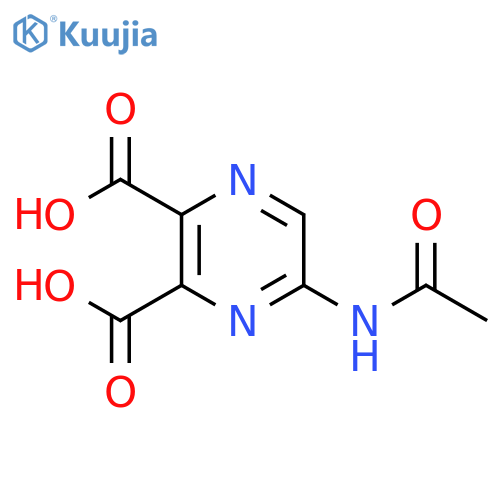 2,3-PYRAZINEDICARBOXYLIC ACID, 5-(ACETYLAMINO)- structure
