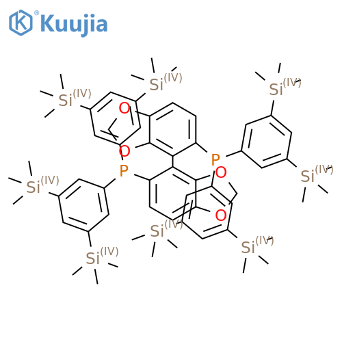 (R)-1,1'-[4,4'-Bi-1,3-benzodioxole]-5,5'-diylbis[1,1-bis[3,5-bis(trimethylsilyl)phenyl]phosphine structure
