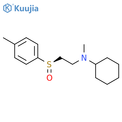 Cyclohexanamine, N-methyl-N-[2-[(R)-(4-methylphenyl)sulfinyl]ethyl]- structure