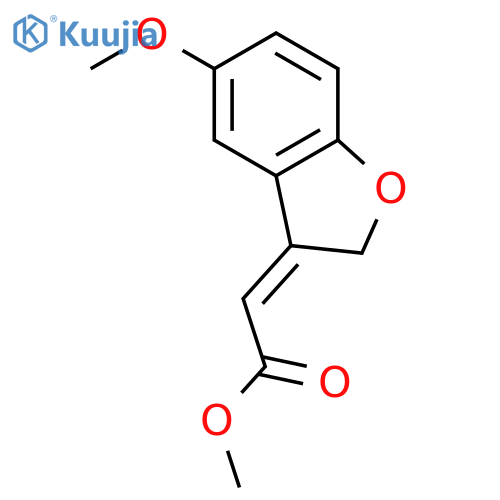 Acetic acid, (5-methoxy-3(2H)-benzofuranylidene)-, methyl ester structure