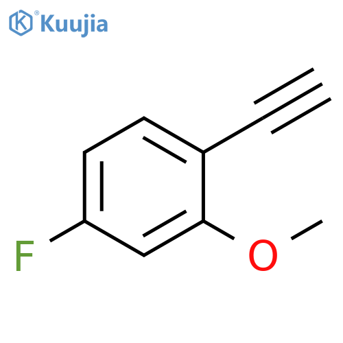 1-ethynyl-4-fluoro-2-methoxybenzene structure