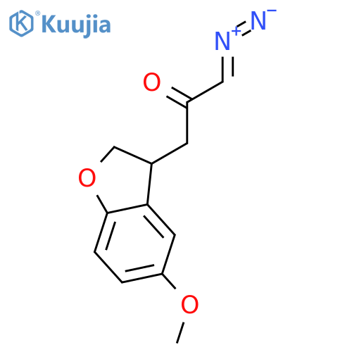 2-Propanone, 1-diazo-3-(2,3-dihydro-5-methoxy-3-benzofuranyl)- structure