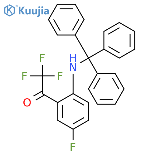 Ethanone, 2,2,2-trifluoro-1-[5-fluoro-2-[(triphenylmethyl)amino]phenyl]- structure