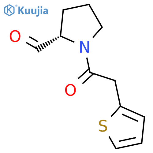 2-Pyrrolidinecarboxaldehyde, 1-(2-thienylacetyl)-, (S)- structure