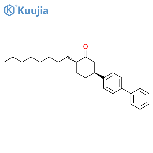 Cyclohexanone, 5-[1,1'-biphenyl]-4-yl-2-octyl-, trans- structure