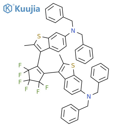 Benzo[b]thiophen-6-amine, 3,3'-(3,3,4,4,5,5-hexafluoro-1-cyclopentene-1,2-diyl)bis[2-methyl-N,N-bis(phenylmethyl)- structure