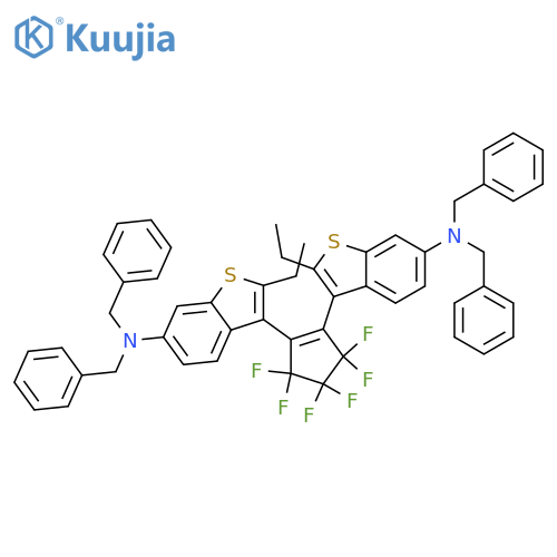 Benzo[b]thiophen-6-amine, 3,3'-(3,3,4,4,5,5-hexafluoro-1-cyclopentene-1,2-diyl)bis[2-ethyl-N,N-bis(phenylmethyl)- structure
