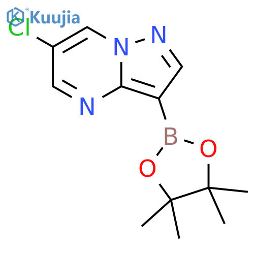 Pyrazolo[1,5-a]pyrimidine, 6-chloro-3-(4,4,5,5-tetramethyl-1,3,2-dioxaborolan-2-yl)- structure