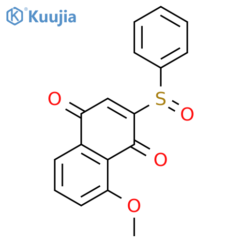1,4-Naphthalenedione, 8-methoxy-2-(phenylsulfinyl)- structure