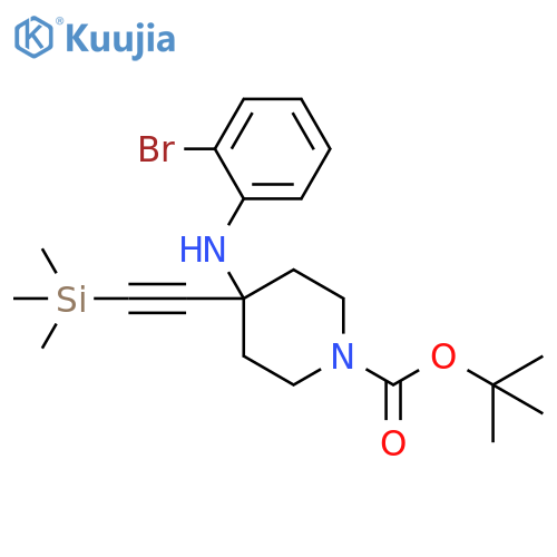 4-(2-Bromo-phenylamino)-4-trimethylsilanylethynyl-piperidine-1-carboxylic acid tert-butyl ester structure