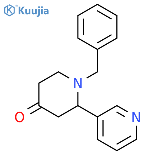 4-Piperidinone, 1-(phenylmethyl)-2-(3-pyridinyl)- structure
