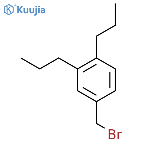 Benzene, 4-(bromomethyl)-1,2-dipropyl- structure