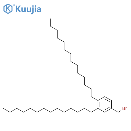 Benzene, 4-(bromomethyl)-1,2-ditetradecyl- structure