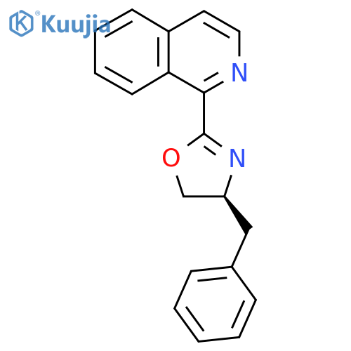 (S)-4-Benzyl-2-(isoquinolin-1-yl)-4,5-dihydrooxazole structure