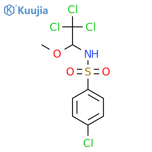 Benzenesulfonamide, 4-chloro-N-(2,2,2-trichloro-1-methoxyethyl)- structure