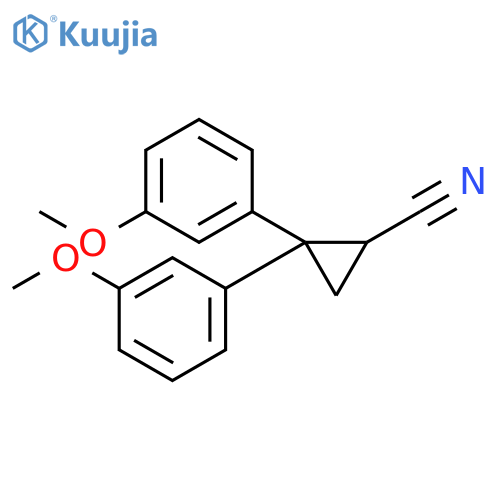 CYCLOPROPANECARBONITRILE, 2,2-BIS(3-METHOXYPHENYL)- structure