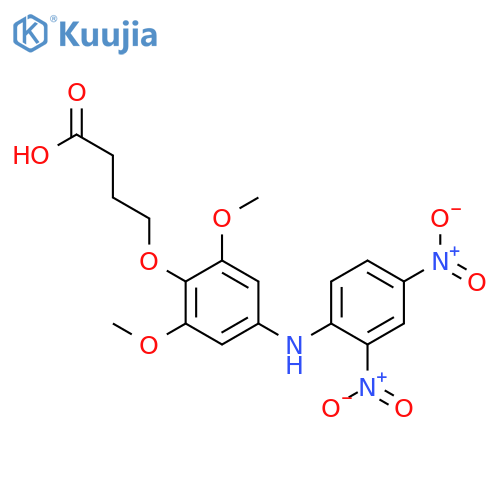 Butanoic acid, 4-[4-[(2,4-dinitrophenyl)amino]-2,6-dimethoxyphenoxy]- structure