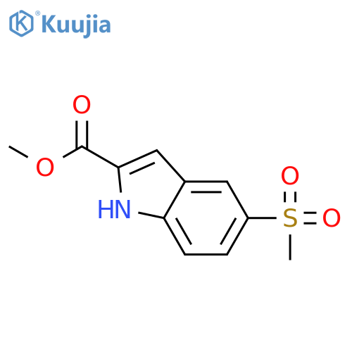 Methyl 5-(methylsulfonyl)-1H-indole-2-carboxylate structure