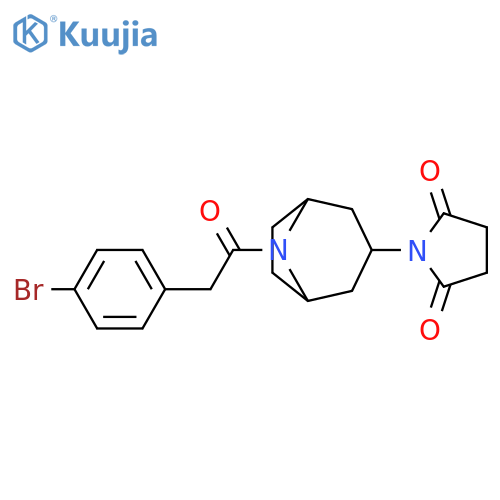 1-[8-[2-(4-Bromophenyl)acetyl]-8-azabicyclo[3.2.1]oct-3-yl]-2,5-pyrrolidinedione structure
