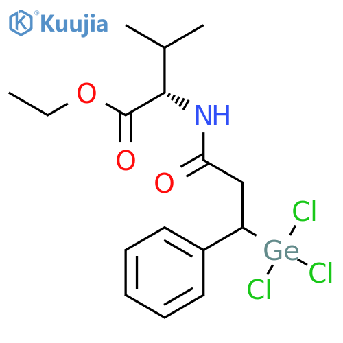 Valine, N-[1-oxo-3-phenyl-3-(trichlorogermyl)propyl]-, ethyl ester structure