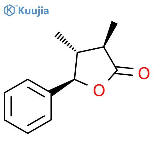 2(3H)-Furanone, dihydro-3,4-dimethyl-5-phenyl-, (3R,4R,5R)-rel- structure