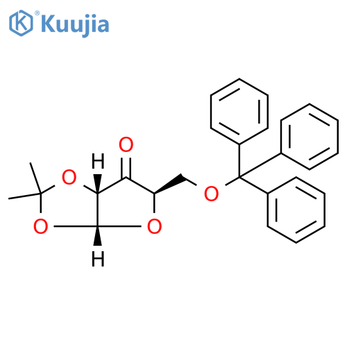 1,2-O-isopropylidene-5-O-(triphenylmethyl)-α-D-erythro-pentofuranos-3-ulose structure