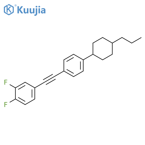 Benzene, 1,2-difluoro-4-[[4-(4-propylcyclohexyl)phenyl]ethynyl]- structure