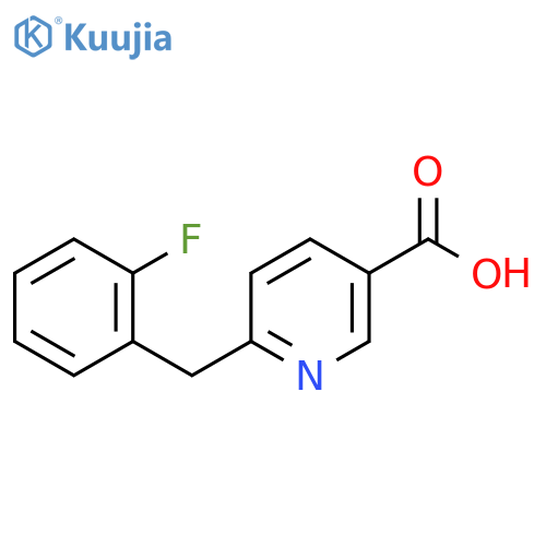 6-(2-fluorophenyl)methylpyridine-3-carboxylic acid structure