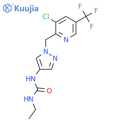 Urea, N-[1-[[3-chloro-5-(trifluoromethyl)-2-pyridinyl]methyl]-1H-pyrazol-4-yl]-N'-ethyl- structure