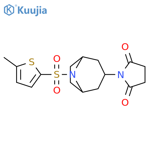 1-[8-[(5-Methyl-2-thienyl)sulfonyl]-8-azabicyclo[3.2.1]oct-3-yl]-2,5-pyrrolidinedione structure