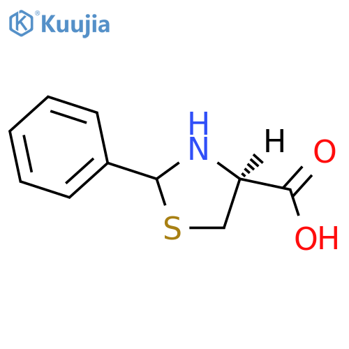 (4s,2rs)-2-phenylthiazolidine-4-carboxylic acid structure