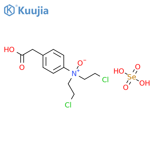 {4-[bis(2-chloroethyl)nitroryl]phenyl}acetic acid - selenic acid (1:1) structure
