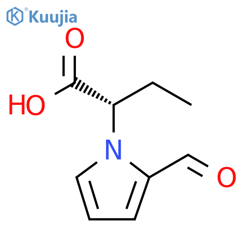 (2S)-2-(2-formyl-1H-pyrrol-1-yl)butanoic acid structure
