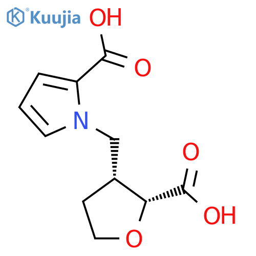 rac-1-{(2R,3R)-2-carboxyoxolan-3-ylmethyl}-1H-pyrrole-2-carboxylic acid structure