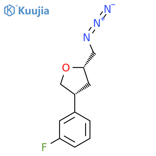 (2S,4R)-2-(azidomethyl)-4-(3-fluorophenyl)oxolane structure
