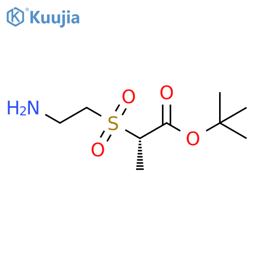 tert-butyl (2S)-2-(2-aminoethanesulfonyl)propanoate structure