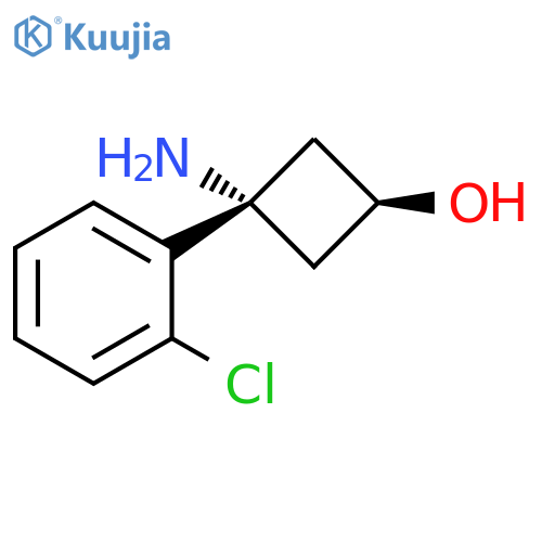(1s,3s)-3-amino-3-(2-chlorophenyl)cyclobutan-1-ol structure