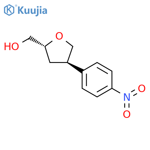 (2R,4R)-4-(4-nitrophenyl)oxolan-2-ylmethanol structure