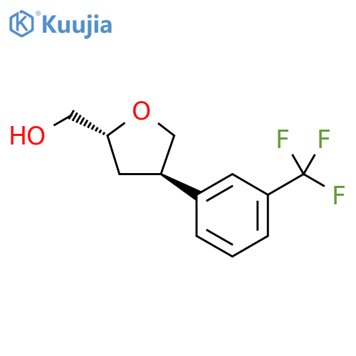 (2R,4R)-4-3-(trifluoromethyl)phenyloxolan-2-ylmethanol structure