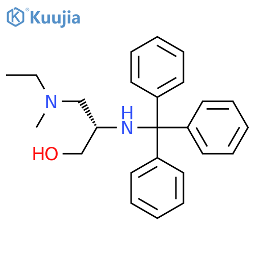 (2S)-3-[Ethyl(methyl)amino]-2-[(triphenylmethyl)amino]propan-1-ol structure