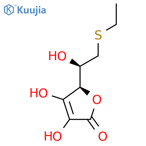 (5R)-5-(1R)-2-(ethylsulfanyl)-1-hydroxyethyl-3,4-dihydroxy-2,5-dihydrofuran-2-one structure