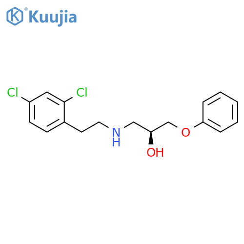 (2S)-1-{2-(2,4-dichlorophenyl)ethylamino}-3-phenoxypropan-2-ol structure