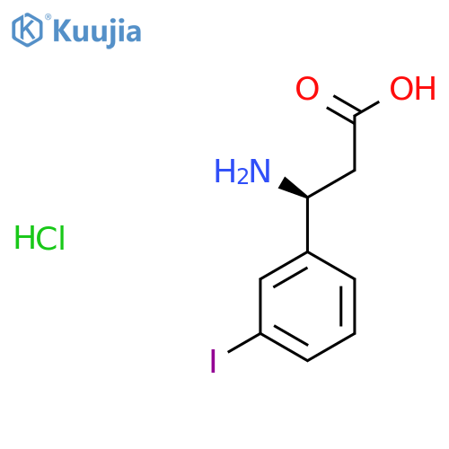 (3S)-3-amino-3-(3-iodophenyl)propanoic acid hydrochloride structure