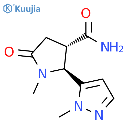 rac-(2R,3R)-1-methyl-2-(1-methyl-1H-pyrazol-5-yl)-5-oxopyrrolidine-3-carboxamide, trans structure